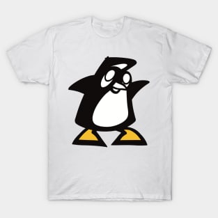 Black and White Graffiti Penguin T-Shirt